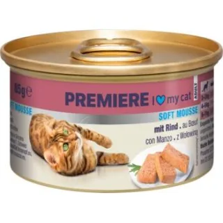PREMIERE Soft Mousse Nassfutter Katze Adult Rind 72x85 g