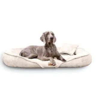Tierlando XENIA - Orthopädisches Hundebett / Hundesofa creme 1,15 m, 20 cm, 90 cm