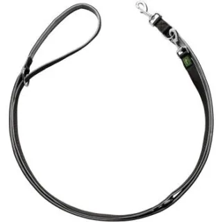 Hunter Verstellbare Führleine Neopren schwarz/ grau 1,5 cm, 3 m