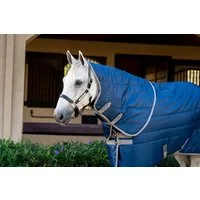 Horseware Ireland Amigo Ripstop Insulator Stable Hood 200g Navy/Titanium Grey - M