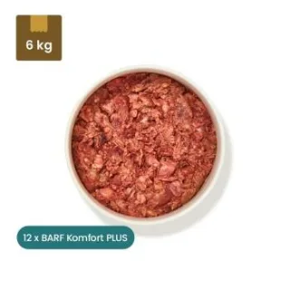 haustierkost.de BARF Komfort PLUS Rind Frostfutter 12 x 500 g - BARF Futter für Hunde
