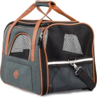 HUND IST KÖNIG ® Hundetasche Katzentasche | robust & formstabil | faltbar & platzsparend grau S