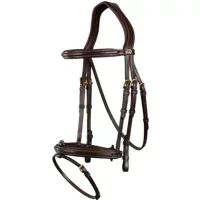 Dy'on Trense mit kombiniertem Reithalfter, Warmblut D-Collection - Braun