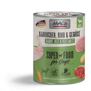 MAC's Nassfutter Hund Adult Kaninchen und Gemüse 6x800 g
