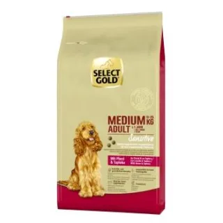 SELECT GOLD Sensitive Trockenfutter Hund Adult Medium Pferd und Tapioka 12 kg