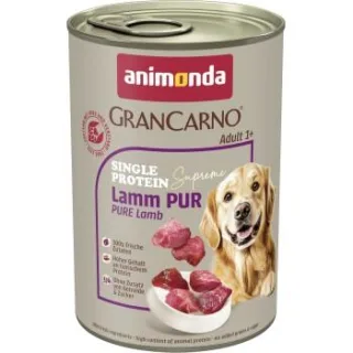 animonda GranCarno Single Protein Supreme Nassfutter Hund Adult, Lamm pur 12x400 g