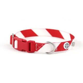 Barkalot Hundehalsband Recyceltes Polyester weiß/ rot S