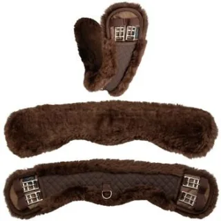 Equinate Mondgurt anatomisch Lammfell braun 70 cm