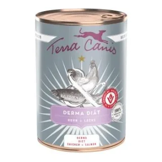 Terra Canis Nassfutter Hund Derma Diät Huhn und Lachs 6x400 g