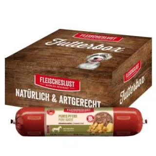 Fleischeslust Nassfutter Hund Wurst Pferd und Kartoffel 6x800 g