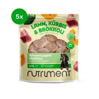 Nutriment Frischemenü Medaillons Lamm 5x800g – Hundefutter Lamm Probierpaket