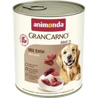 animonda GranCarno Original Nassfutter Hund Adult, Ente 24x800 g