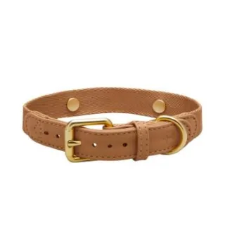 Barkalot Hundehalsband Veganes Leder beige XS