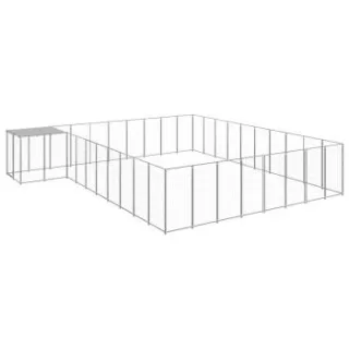 VidaXL Hundezwinger silber 5,5 m, 5,5 m, 1,1 m
