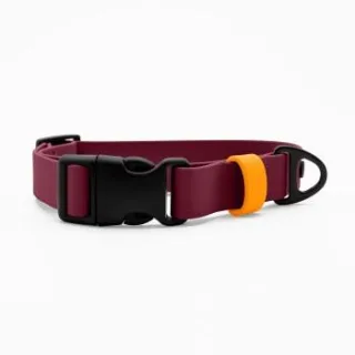 THE DOG IDEA Biothane Halsband Bordeaux Klickverschluss S