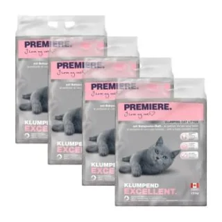 PREMIERE Excellent Klumpstreu Katze Babypuder-Duft 4x12 kg