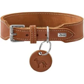 Dog Sport HUNTER Hundehalsband Aalborg extrabreit cognac L-XL