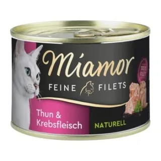 Miamor Feine Filets Naturell Thun und Krebsfleisch 48x156 g