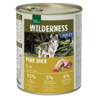 REAL NATURE WILDERNESS Nassfutter Hund, Adult, Pure Duck, Ente 6x800 g