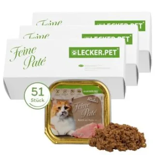 Lyra Pet Lecker.Pet Balu's Feine Paté Reich an Pute Katzenfutter Nassfutter Vollnahrung 5,82 kg