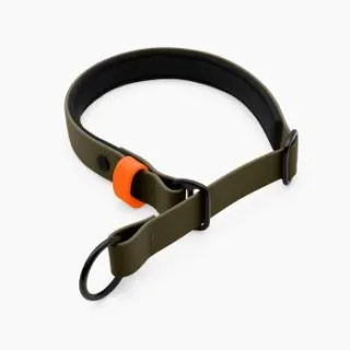THE DOG IDEA Zugstopp Halsband Khaki orange XL