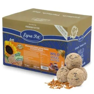 Lyra Pet Meisenknödel Protein Boost mit Mehlwürmern ohne Netz 200 Stk. à 90 g