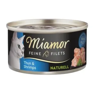 Miamor Feine Filets Naturelle Thunfisch und Shrimps 48x80 g