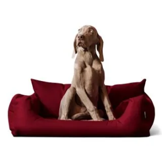 Tierlando NEMO Hundebett Hundesofa S M L Hundekorb Katzenbett 65 80 100cm dunkelrot 1 m, 25 cm, 80 cm