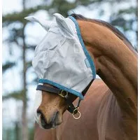 Horseware Ireland Fliegenmaske Amigo FlyMask "silver/dark grey" - Pony