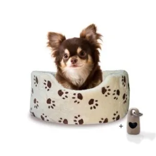 Rohrschneider ® Hundebett Silvio, mit Gratis-Kotbeutelset, S