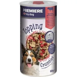 PREMIERE Topping Crumbles Rinderleber mit Cranberries 6x60 g