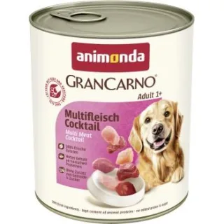animonda GranCarno Original Nassfutter Hund Adult, Multifleisch Cocktail 24x800 g