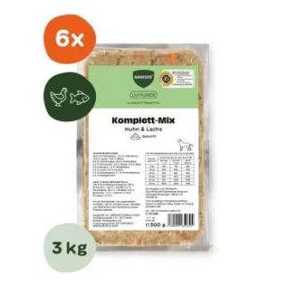 BARFER'S Komplett-Mix Huhn und Lachs 6x500 g