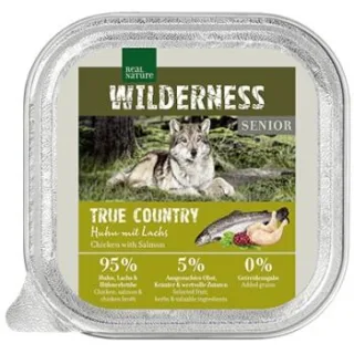 REAL NATURE WILDERNESS Nassfutter Hund, Senior, True Country, Huhn und Lachs 16x100 g