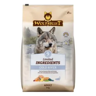 WOLFSBLUT Limited Ingredients Trockenfutter Hund, Adult, Cold River 2x9 kg