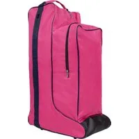 QHP Combi Reitstiefel-Helmtasche - Fuchsia/Navy