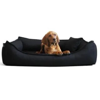 Tierlando DONALD ORTHO Hundebett Anti Haar M L XL XXL 80 100 120 150cm schwarz 1 m, 25 cm, 75 cm