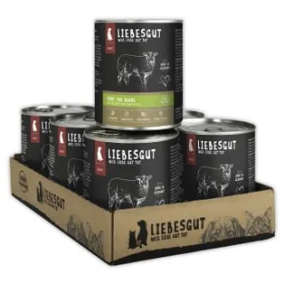 LIEBESGUT Hundefutter Schaf mit Sellerie und Kartoffel 6x800 g