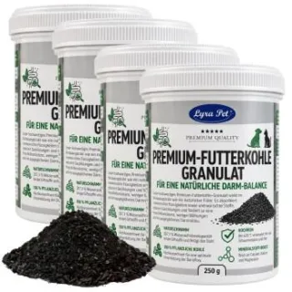 Lyra Pet Premium Futterkohle Granulat 4x250 g