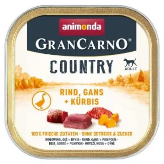 animonda GranCarno Country Nassfutter Hund, Adult, Rind und Gans 22x150 g