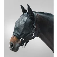 Waldhausen Fliegenmaske Premium mit Halfter und Ohrenschutz, schwarz - Warmblut