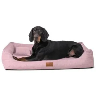 Tierlando WILLIAM Couture - Orthopädisches Hundebett altrosa 1,3 m, 22 cm, 1 m