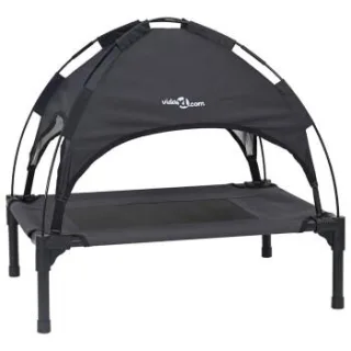 VidaXL Hundebett schwarz 62 cm, 70,5 cm, 62 cm