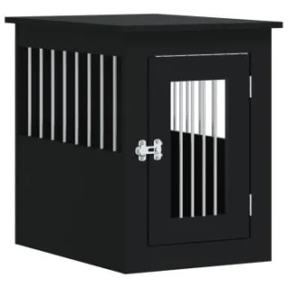 VidaXL Hundekäfig im Möbel-Stil schwarz 62 cm, 45 cm, 59 cm