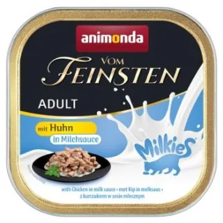 animonda Vom Feinsten Nassfutter Katze, Adult, Milkies 32x100g Huhn