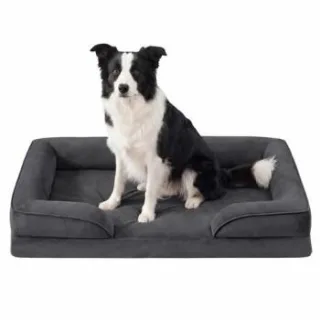 FEANDREA Orthopädisches Hundebett M-XXXL, abnehmbarer Bezug, erhöhte Ränder, rutschfest XL
