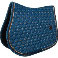 Kentucky Horsewear Springschabracke Velvet Pferdemuster FULL - Marineblau