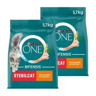 Purina ONE BIFENSIS Sterilcat Huhn 2x5,7 kg