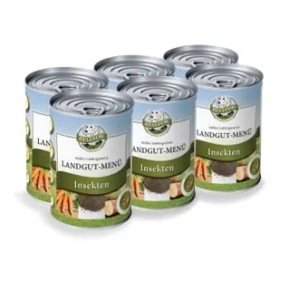 Bellfor Hundefutter Nass mit Insekten Landgut-Menü - 6x400g