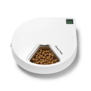 Cat Mate 5-Mahlzeiten-Futterautomat mit Edelstahlnapf-Einsätzen White(C500)